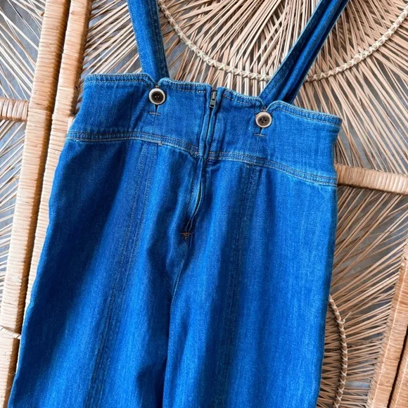 Pilcro and the Letterpress by Anthropologie Denim Wide Leg Retro Jeans w/ straps - Picture 9 of 10
